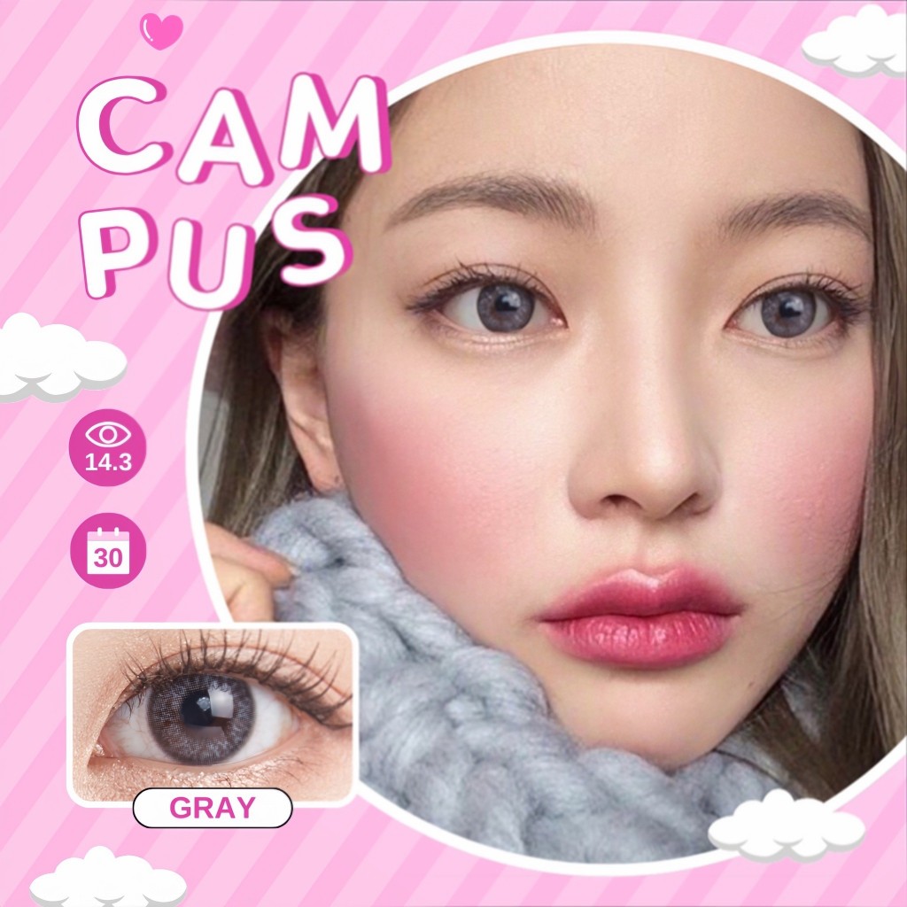 (COD) คอนแทคเลน์ Contactlens ธรรมชาติ รุ่น Campus สายตา+ปกติ Prettydoll 0.00 ถึง - 6.00 เลนส์นิ่มใส่สบายตา แถมตลับ