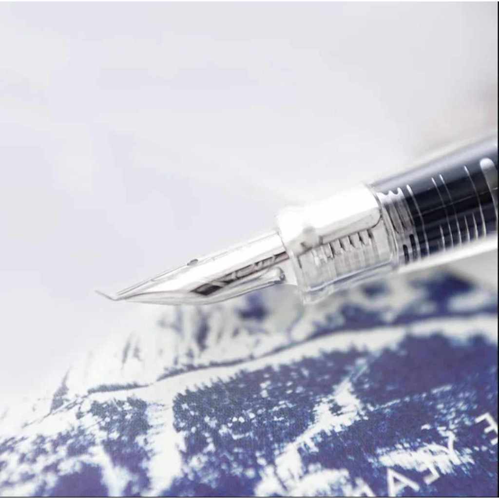 Cute Fude ปากกาหมึกซึมปลายโค้ง Cute Fude Transparent Fountain Pen 0.5mm Calligraphy Curved Nib