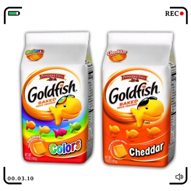 Goldfish baked snacks crackers 🐠 บิสกิตรูปปลา รสต่าง ๆ 187 กรัม