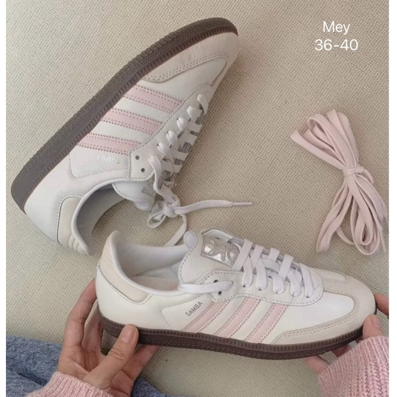 รองเท้าผ้าใบ SAMBA OG “WONDER QUARTZ”สีน่ารักสุดๆ พร้อมส่ง (size36-40)แถมกล่อง