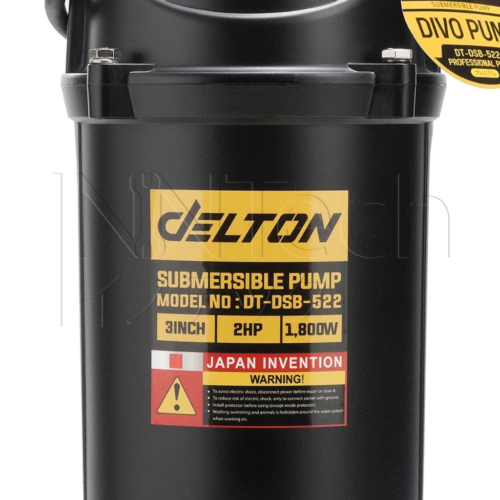 ปั๊มแช่ 3 นิ้ว ปั๊มจุ่ม ไดโว่ ดูดโคลน 1,800W 2HP มอเตอร์ทองแดงแท้ 100% Divo แรงดันสูง Submersible Pump (3 นิ้ว) - รูปที่ 4