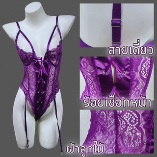 TOP SEXY ชุดเซ็กซี่รัดรูป ชุดนอนลูกไม้เซ็กซี่ ชุดยั่วผัวเซ็กซี่ 🍆 ไซต์ M-5XL นน 40-100 kg SET-2079