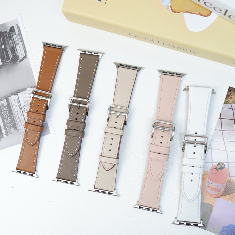 สายนาฬิกา สายหนังหัวเข็มขัด มีครบทุกขนาด38/40/41/42(S10)mm 42/44/45/46/49mm (ได้รับแต่สาย)