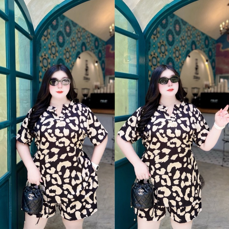 ชุดเซ็ทขาสั้นผ่าข้างสาวอวบใส่ชิวๆอก52