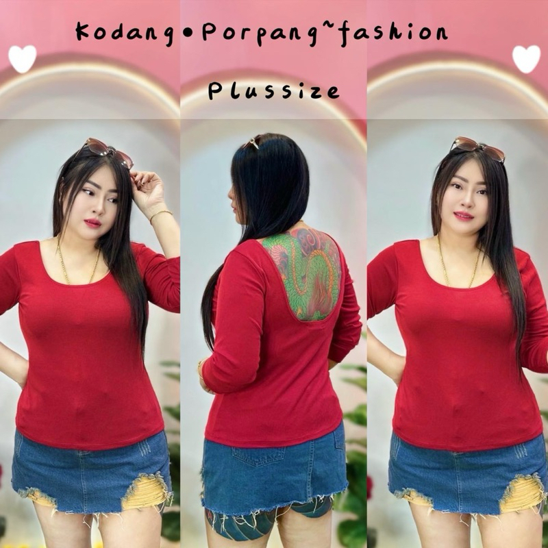 เสื้อผ้าสาวอวบ**ปอแฟชั่น**อก38-44 ยาว24 ทรงเรียบๆหรู ใส่ได้ทุกโอกาส คอยูหน้ายูหลังแขนยาว
