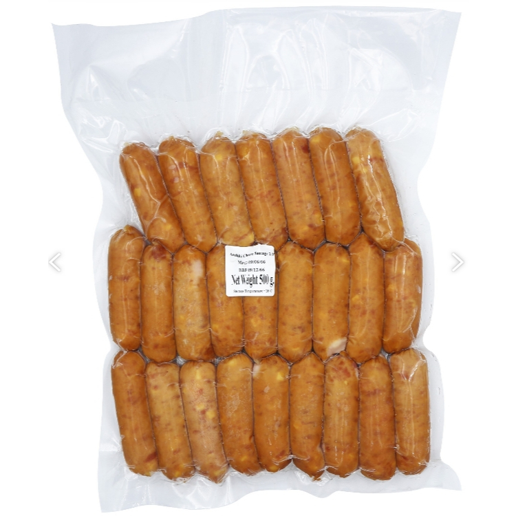 Arabiki Cheese sausage 2.5" 25 pcs/500 g. (สินค้าขายดี)