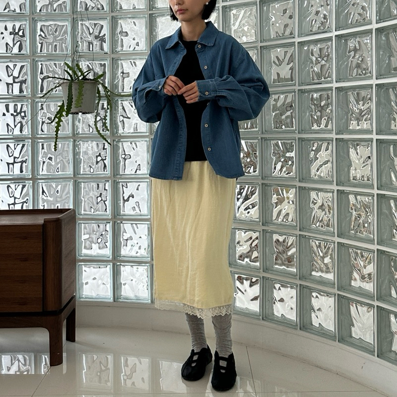 Karina denim shirt something about us