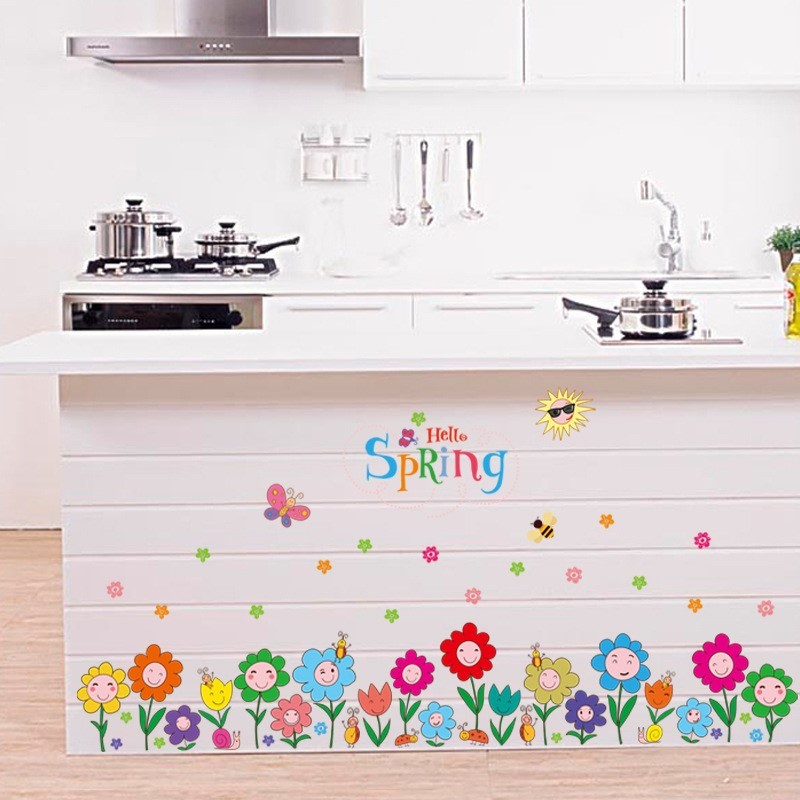 สติ๊กเกอร์ติดผนัง wall sticker pvc ต้นไม้ ดอกไม้ ลายนก ทะเล สติ๊กเกอร์แต่งบ้าน สติกเกอร์แต่งห้อง วอลเปเปอร์ SK7079