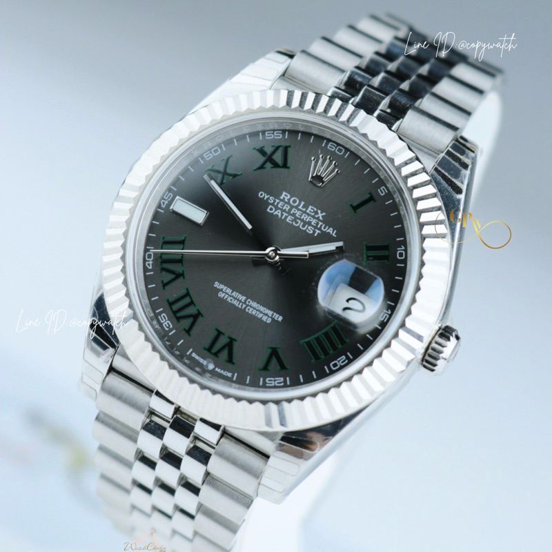 Rolex Datejust 41 mm. Wimbledon Automatic swiss movemen