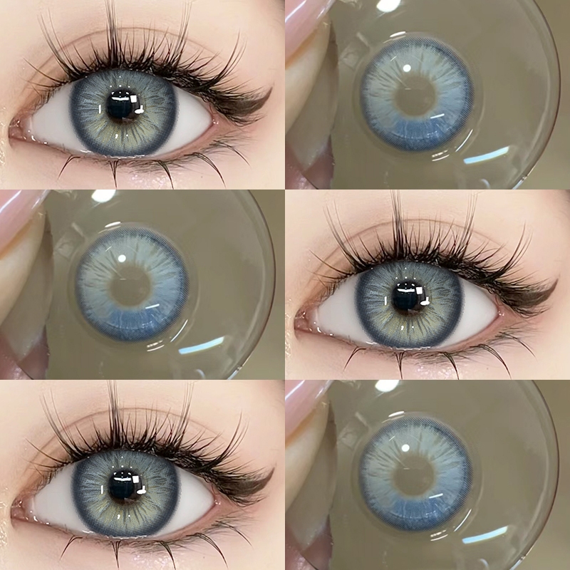 {COD}-Eyeshare Nicosia Greyคอนแทคเลนส์ คอนแทคเลนส์สีตาขนาดใหญ่ 14.2 มม.คู่หนึ่งใช้ได้นานหนึ่งปี จัดส่งฟรี