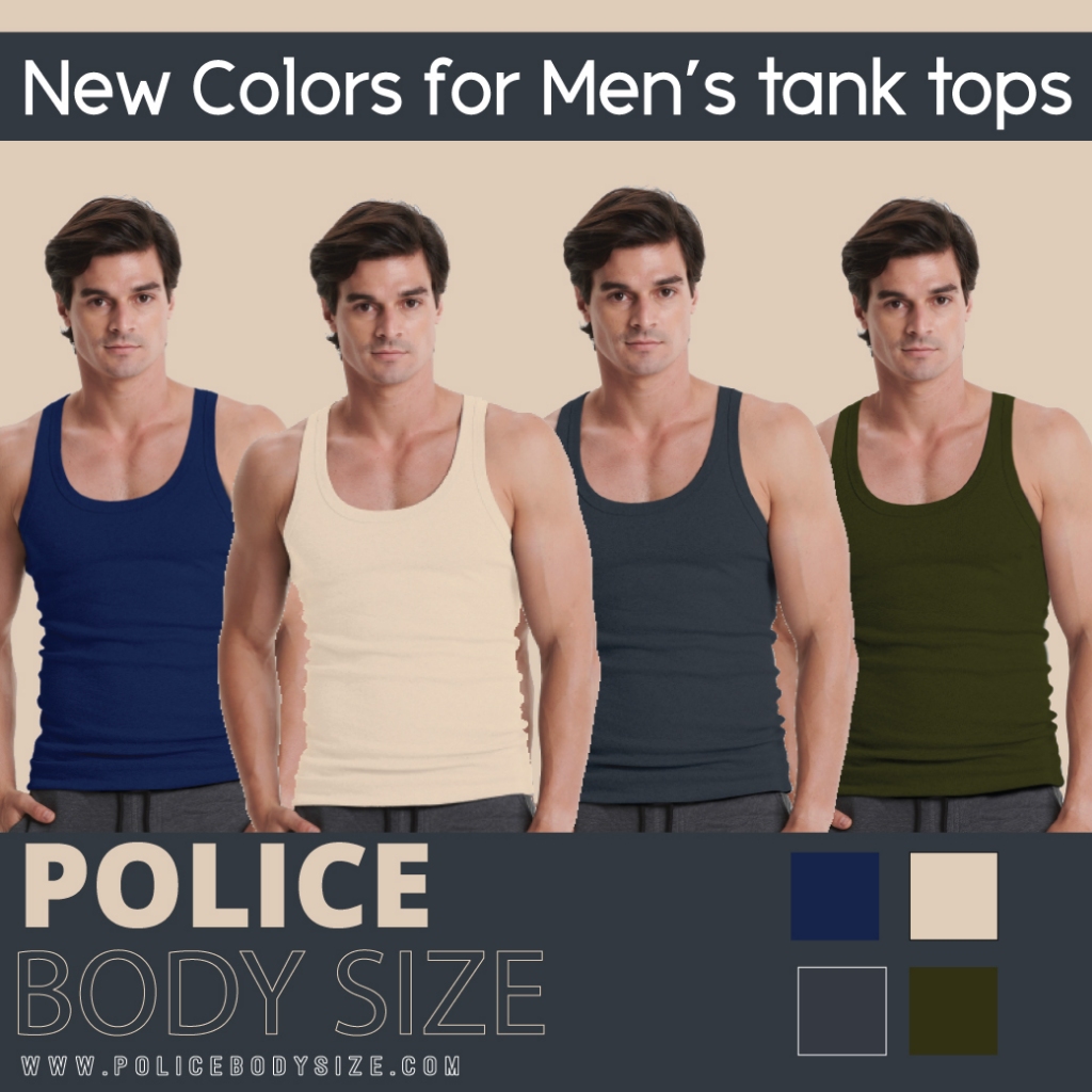 Police เสื้อกล้าม หลังเต็ม รุ่น Basic ทรง Slim Fit (1022/C)