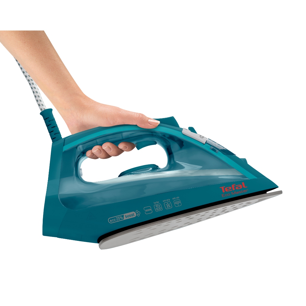Tefal เตารีดไอน้ำ EcoMaste FV1720T0 กำลังไฟ 1800 วัตต์ พลังไอน้ำพิเศษ 80กรัม/นาที รับประกันศูนย์ 2ปี