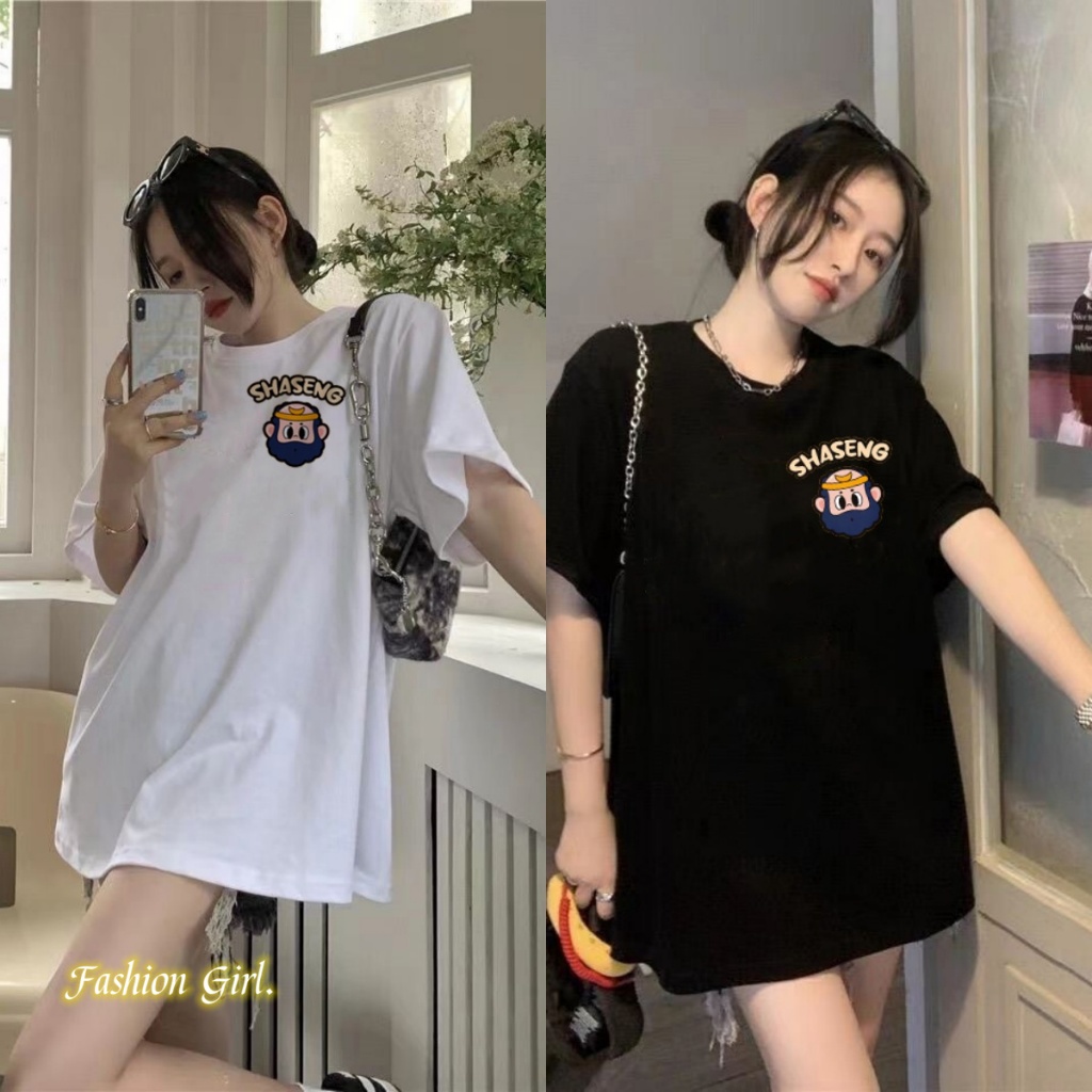 ✨Fashion Girl✨อวาตาร์ Sha Seng น่ารักเสื้อยืดเรียบง่ายและทันสมัย