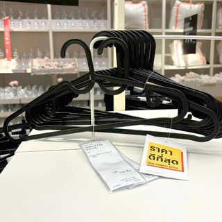 IKEA อิเกีย 🇸🇪 ไม้แขวนเสื้อสี ดำ SPRUTTIG สปรุตติก 1 แพ็คมี 10 อัน