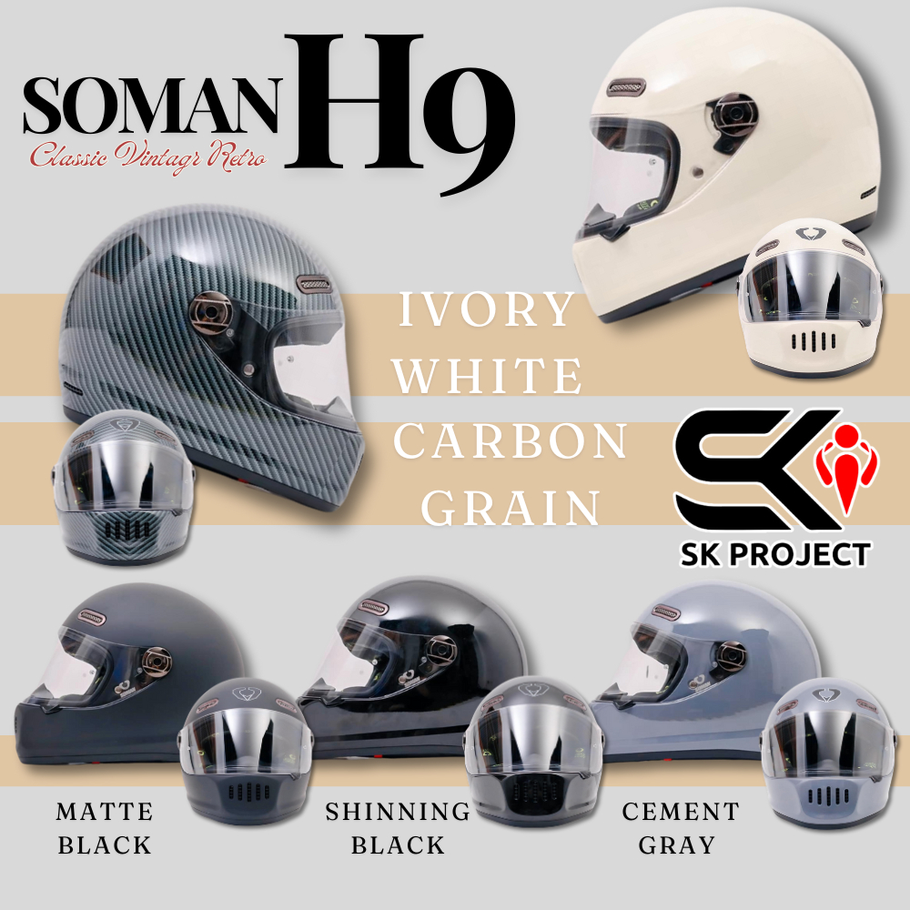 หมวกกันน็อค SOMAN รุ่น H9 !! ของแท้ ส่งไว!! 320sp.online