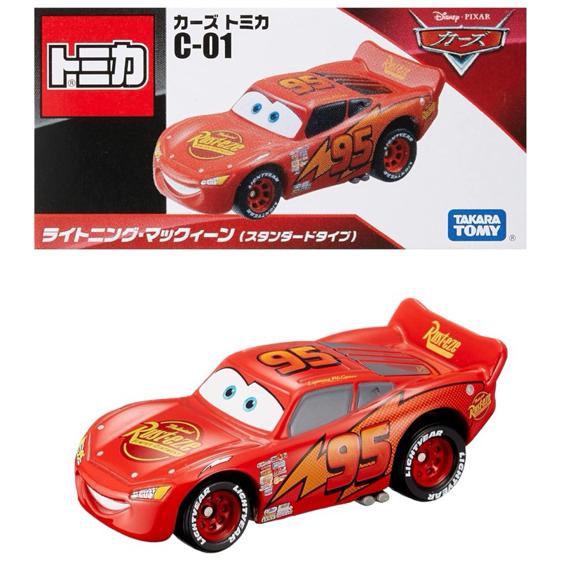 แท้ 100% จากญี่ปุ่น โมเดล ดิสนีย์ คาร์ Takara Tomy Tomica Disney Cars Motors C-01 Lighting McQueen (Standard Type)