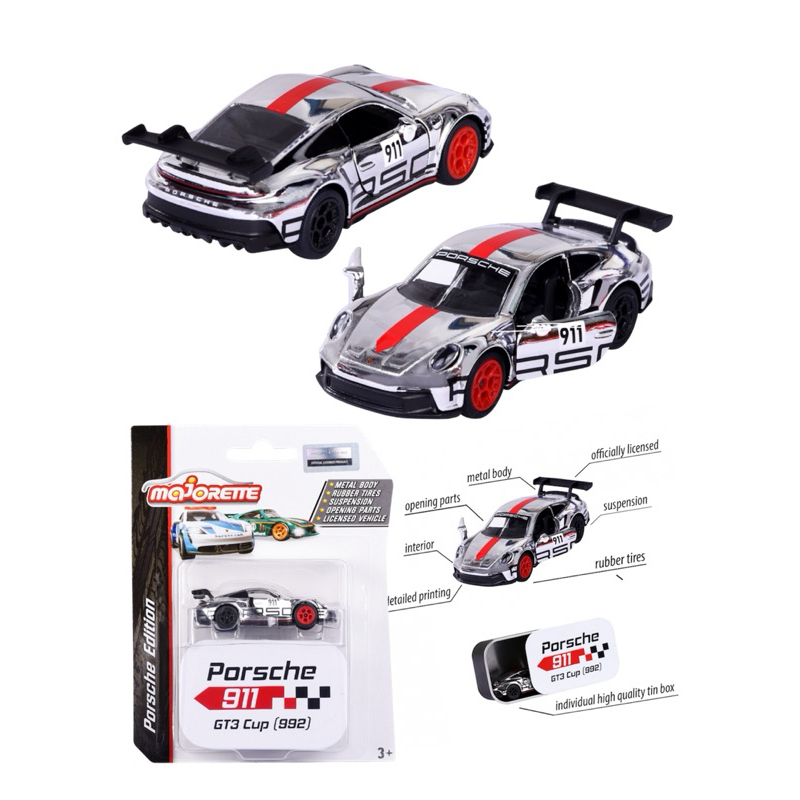 รถเหล็กสะสม PORSCHE 911 GT3 CUP (992) : MAJORETTE