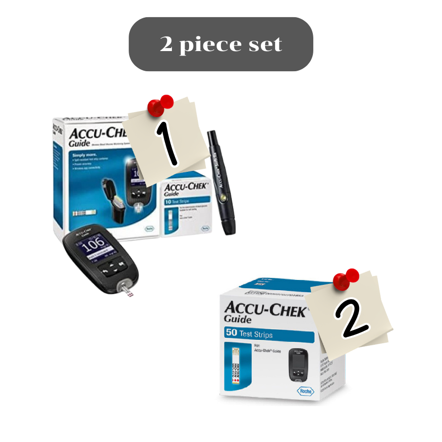 โปรโมชั่น เซตคู่ คุ้มกว่า Accu-Chek Guide Meter Set พร้อมกับAccu-Check Guide 50 Strips