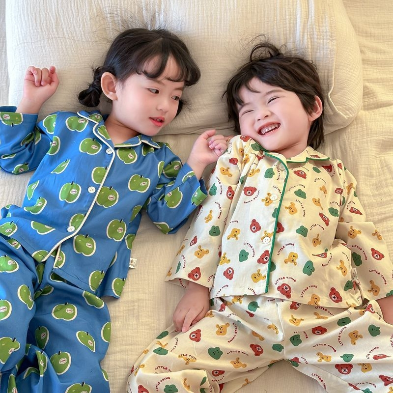 รุ่น N (90-140) ชุดนอนเด็กแขนยาวขายาวสุดคิ้วท์ **พร้อมส่ง**