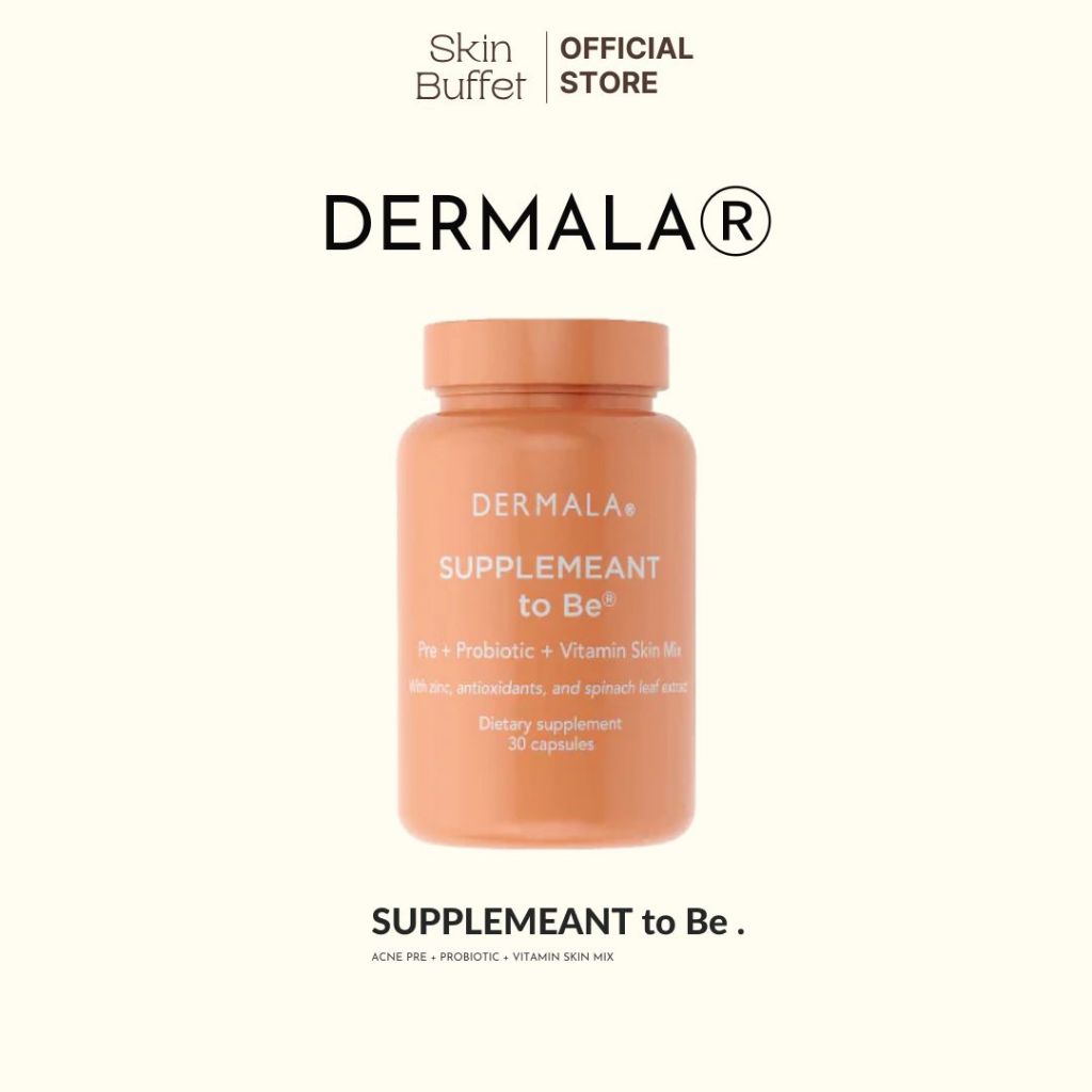 พร้อมส่งสินค้าใหม่ EXP.12/26✨ DERMALA Supplemeant to be Acne pre + probiotic vitamin skinmix 30 capsules