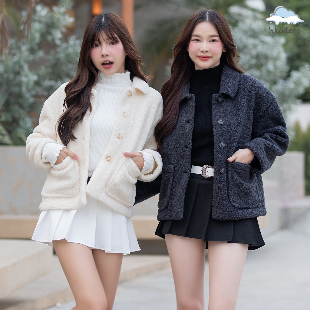 [ Daifuku Short Coat - H55 H52 ] 4 สี I โค้ทสั้น โค้ท คอปก เรียบหรู ผ้านุ่มนิ่ม กันหนาว