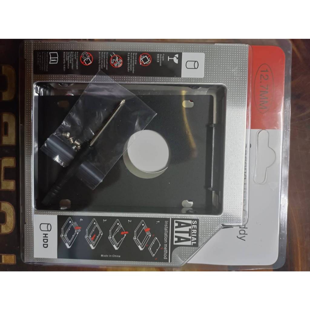 Elit ถาดแปลง ใส่ HDD SSD ในช่อง DVD Notebook 9.0mm Universal SATA 2nd HDD SSD Hard Drive Caddyใจ