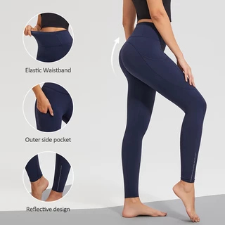 Cosleaf Leggings กางเกงเลกกิ้งขอบกันม้วน ใส่เล่นฟิตเนส เอวสูงเก็บทรง มีเชือก มีกระเป๋าใส่ของด้านหลังและขากางเกงทั้ง2ข้าง