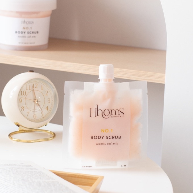 หอมส นัมเบอร์วัน บอดี้ สครับ แบบซอง ขนาด 100 กรัม / HHOMS No.1 Body Scrub: Sachet 100 g.