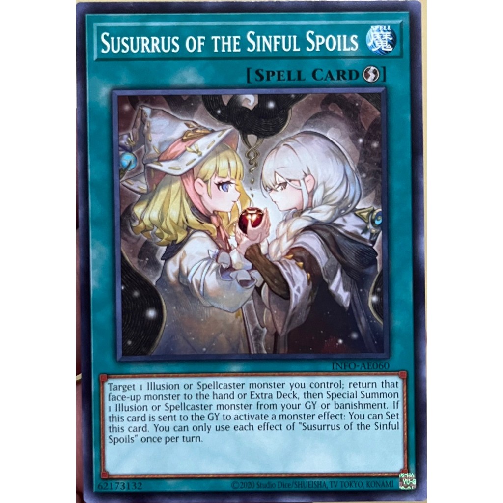 Yugioh Asia-Eng [INFO-AE060] Susurrus of the Sinful Spoils (Common) การ์ดยูกิแท้ถูกลิขสิทธิ์