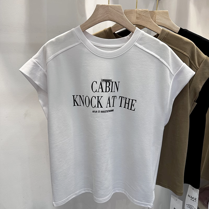 เสื้อแขนกุดลําลองทรงหลวมสไตล์เกาหลี สกรีนพิมพ์ลาย oversize เสื้อผ้าสาวอวบแฟชั่นฤดูร้อนใหม่ เสื้อยืดสวยๆผู้หญิงกําลังฮิต รูปที่ 6