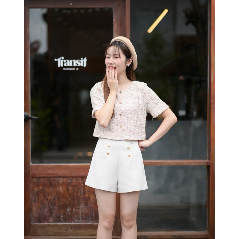 Tweed top เนื้อผ้ากึ่งผ้าทวีต