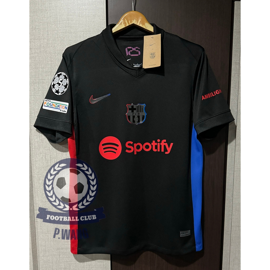 New!! เสื้อ บาร์เซโลน่า Away ชุดเยือน เกรดแฟนบอล 2024/25 ฟลูออฟชั่นอาร์มUCL และชื่อเบอร์นักเตะแบบใหม่ล่าสุด คุณภาพสูง