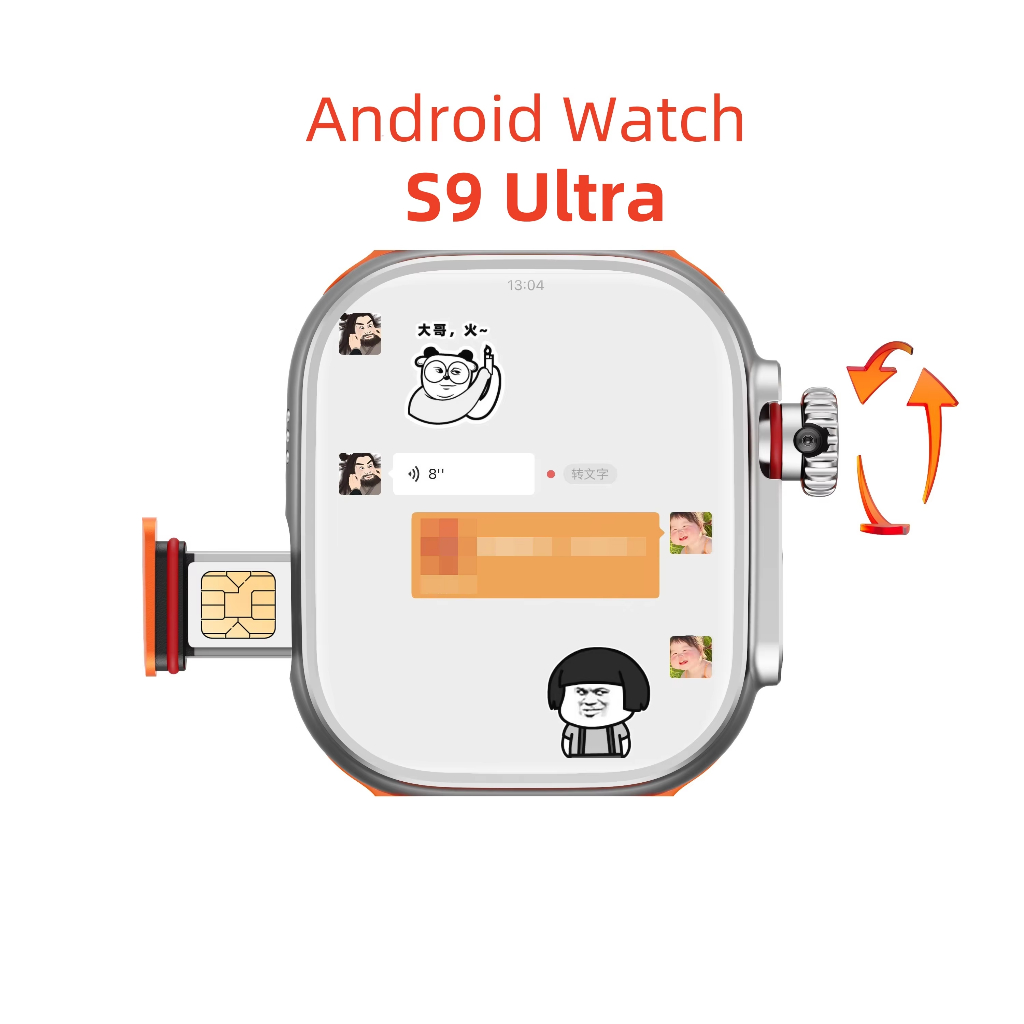 Smart Watch 4G LTE S9 Ultra Android 8.1 ram 2 g rom 16 gb ของใหม่ ส่งจากไทย