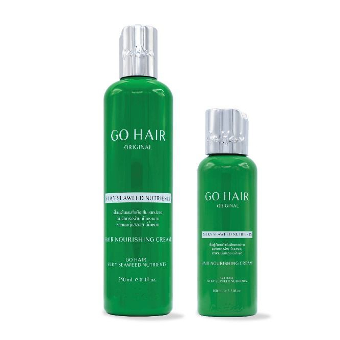 (มี 2 ขนาด) Go Hair Silky Seaweed Nutrients โกแฮร์ สาหร่ายทะเล บำรุงผม สำหรับผมเส้นใหญ่