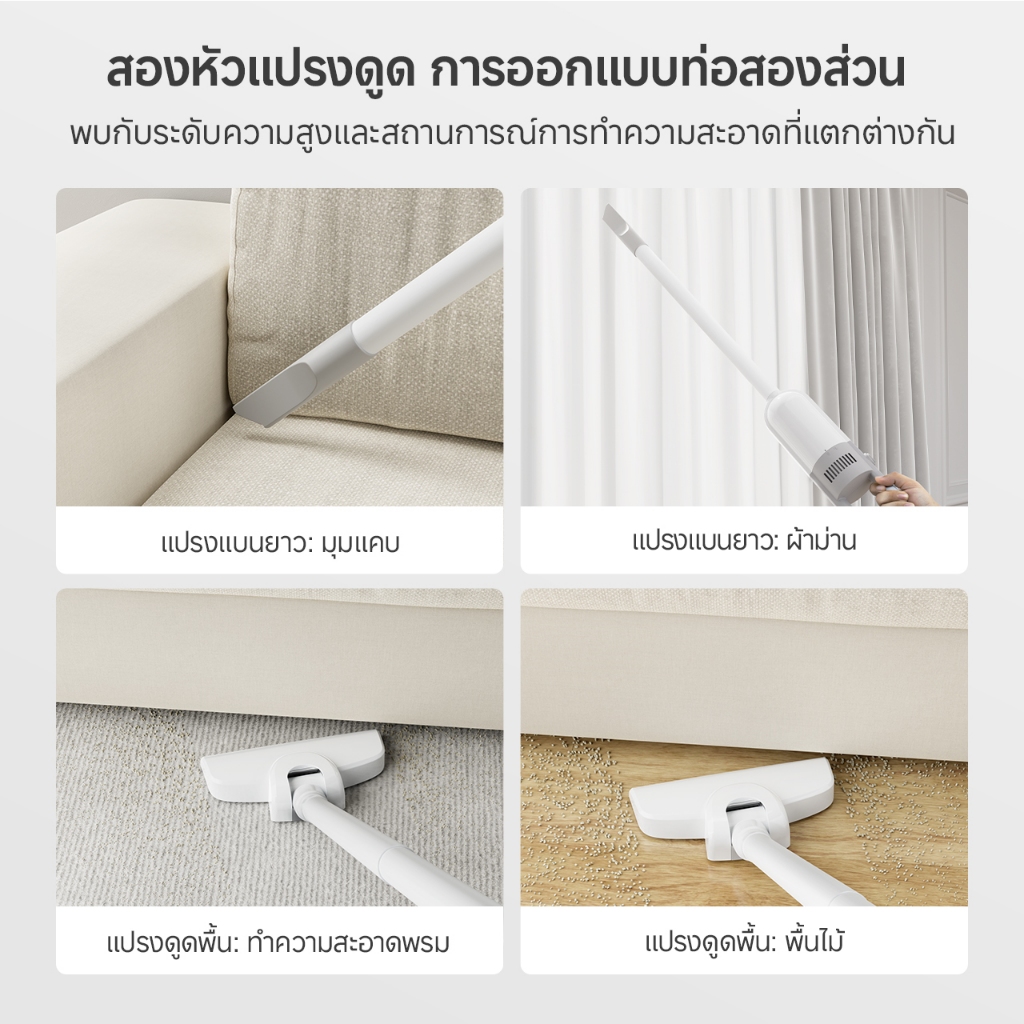 Simplus x PP Krit เครื่องดูดฝุ่นแบบมีสาย 13000pa แรงดูดสูง เหมาะสำหรับอพาร์ทเมนท์ขนาดเล็ก เครื่องดูดฝุ่น XCQH002 รูปที่ 5