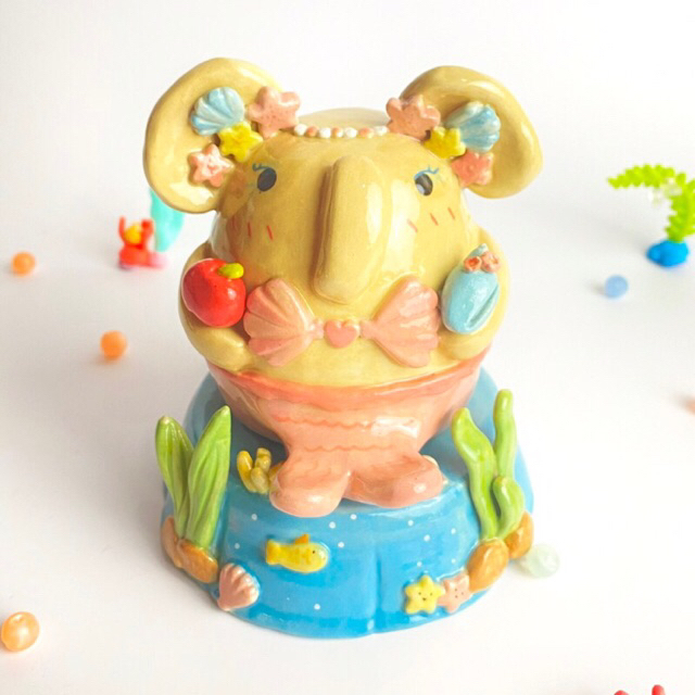 Art toy พระพิฆเนศ เซรามิกแฮนด์เมดน่ารัก ceramic handmade Ganesha เหมาะเป็นของขวัญ ของตกแต่ง