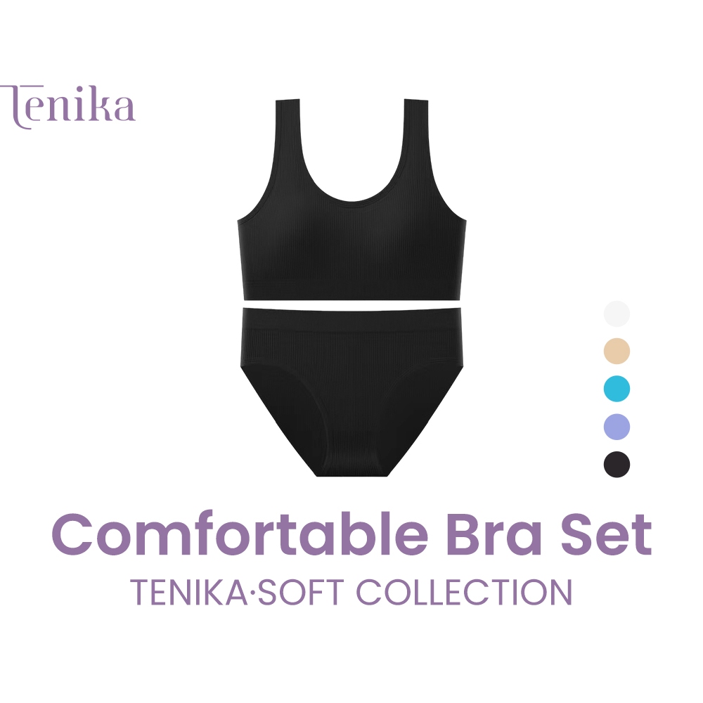 TENIKA bar Set เจลลี่บรา บราไร้ขอบ สปอร์ตบรา เหมาะใส่ออกกำลังกาย ใส่สบาย เนื้อผ้านิ่ม เก็บทรงดี