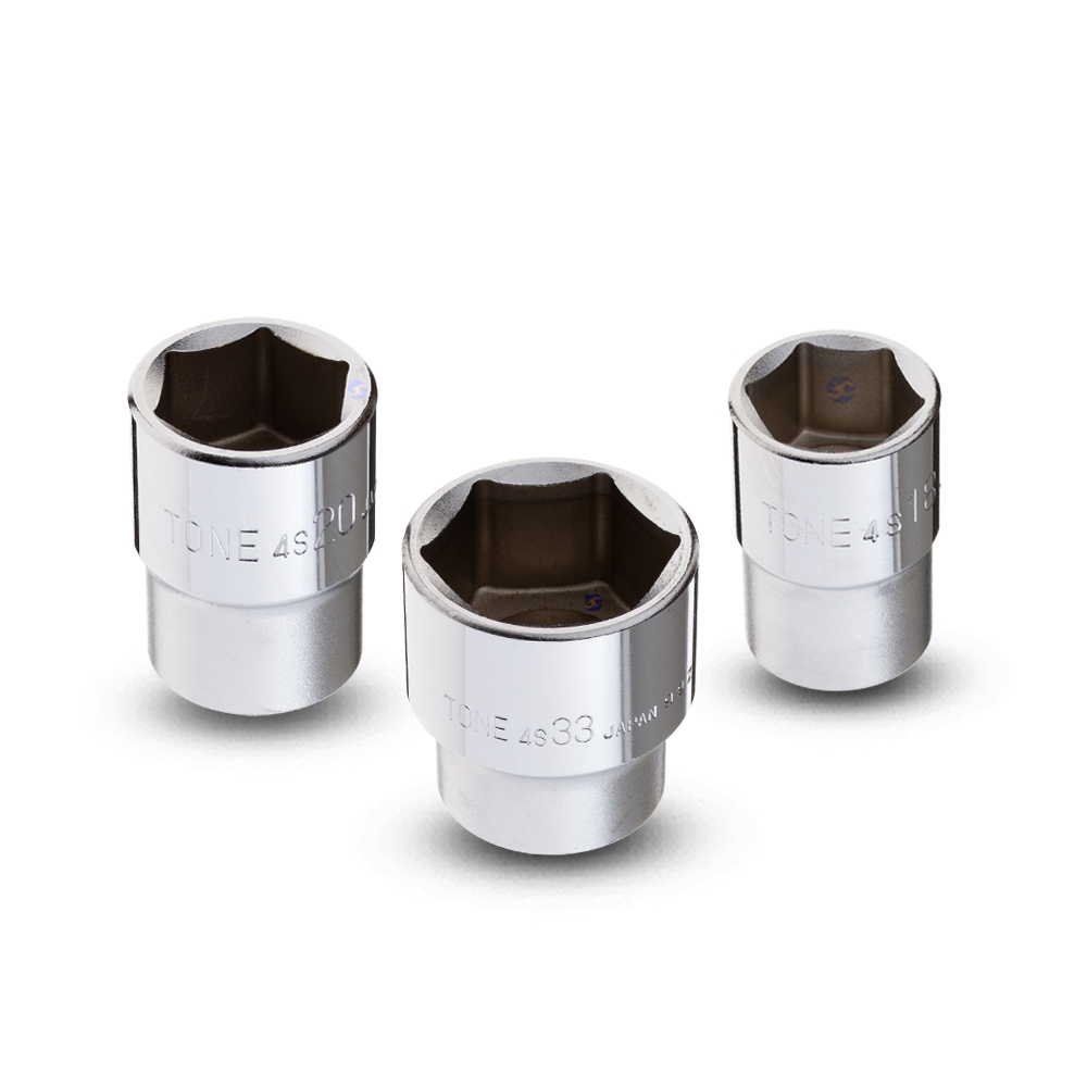 TONE ลูกบล็อก 6เหลี่ยมขนาด 1/2" รุ่น 4S - Socket 6Pt. 1/2" Model 4S