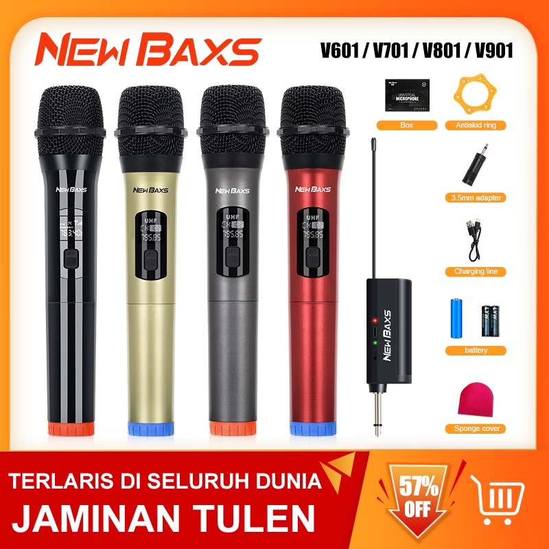 NEW BAXS V601/V701/V801/V901 มืออาชีพ UHF ไมโครโฟน Wireless  สามารถยอมรับขั้นตอนครอบครัว 30-50m/KTV/การประชุม