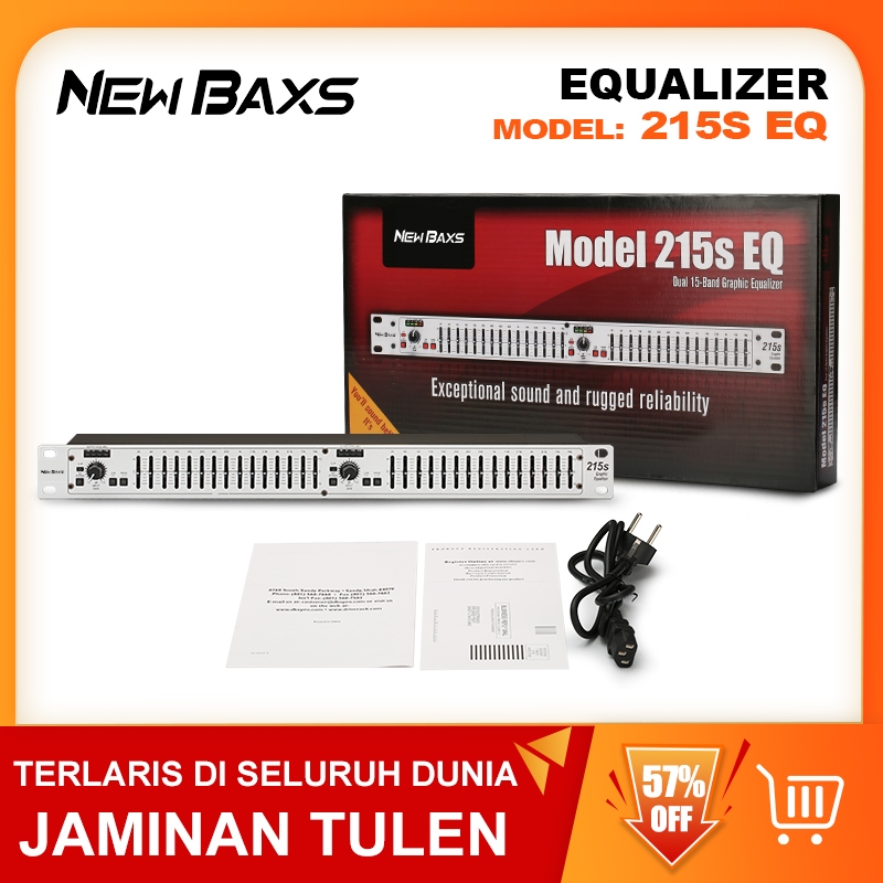 NEW BAXS อีควอไลเซอร์ 215S/231S/2231S พร้อมการบีบอัด Dolby ลดเสียงรบกวน ตัวจำกัดอีควอไลเซอร์กราฟิก 31 แบนด์คู่