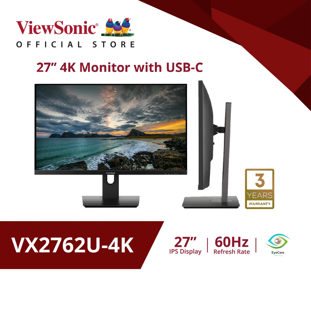 Viewsonic VX2762U-4K 27” 4K Monitor with USB-C (จอมอนิเตอร์)