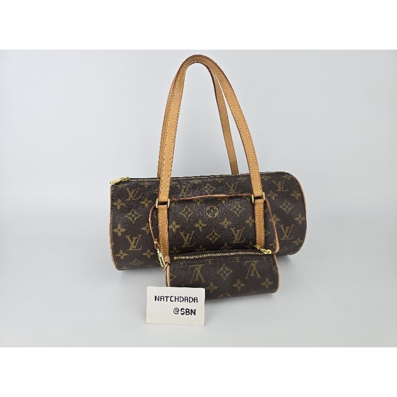 LV PAPILLON SIZE 30 MONOGRAM BAG WITH POUCH