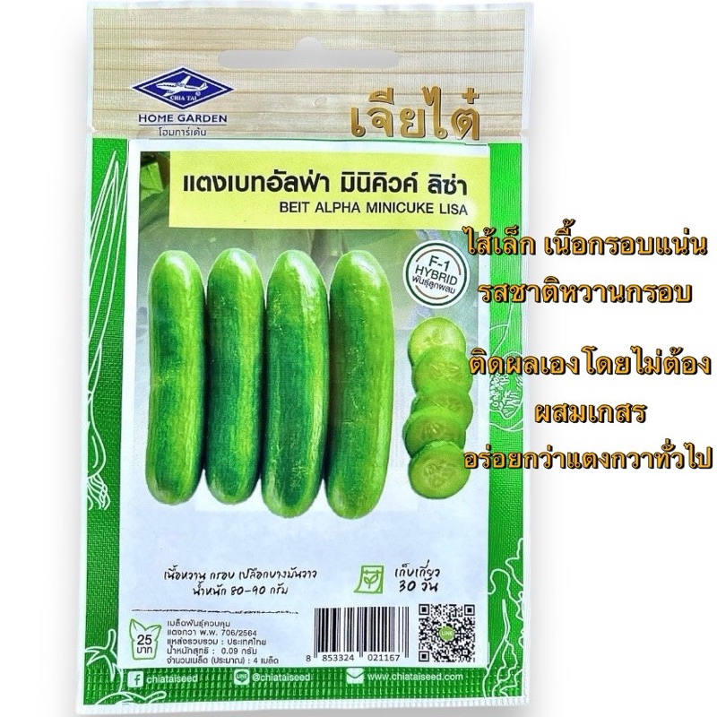 เจียไต๋ เมล็ด แตงกวา เบทอัลฟ่า มินิคิวค์ ลิซ่า (4 เมล็ด)