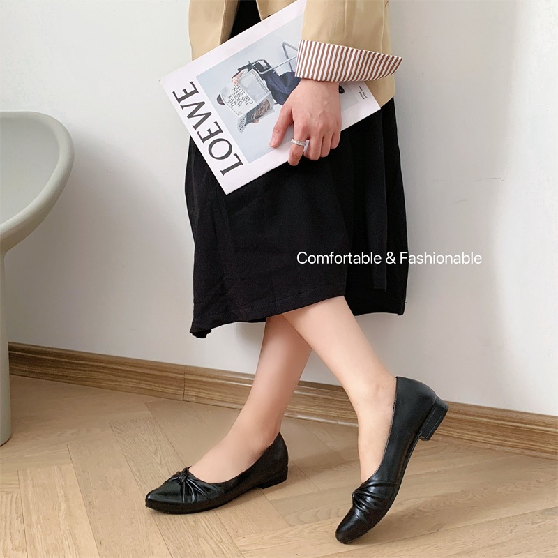 Fshoes รุ่นใหม่มาแรง รองเท้าคัทชูแฟชั่น งานหุ้มส้นหัวแหลมทรงสวย ใส่แล้วเก็บรูปเท้าเรียวน้ำหนักเบาสวมใส่ใช้งานได้หลากหลาย