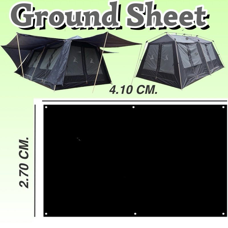 📍พร้อมส่ง📍กราวชีทผ้าใบกันน้ำเต็นท์สนามเดินป่าตรงรุ่นLagoona OG Lagoona EX Lagoona KNขนาดพอดีเต็นท์ผ้