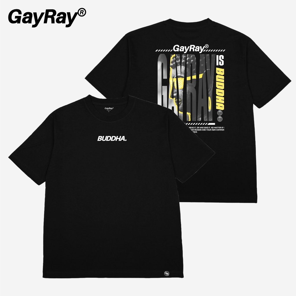 GayRay ⎰BUDDHA.⎱  เสื้อยืดโอเวอร์ไซส์ Cotton 100% นุ่่ม ใส่สบาย
