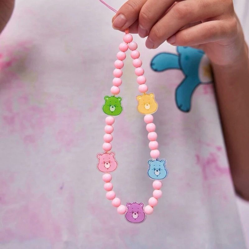 พร้อมส่ง✅สายคล้องมือถือพร้อมจี้น้องหมีแคร์แบร์(Carebears)