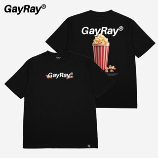 GayRay ⎰POPCORN⎱  เสื้อยืดโอเวอร์ไซส์ Cotton 100% นุ่่ม ใส่ส…