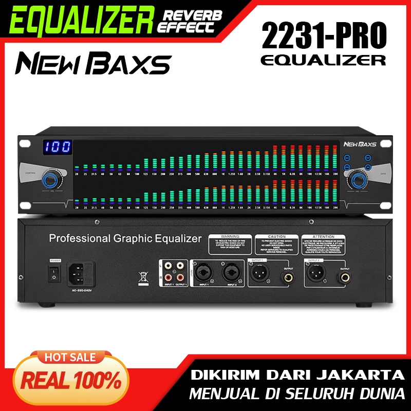 NEW BAXS 2231-PRO Graphic Equalizer 31 Band 2 Channel ดิจิตอล EQ เสียงใส ปรับเสียงละเอียด ลดเสียงรบก
