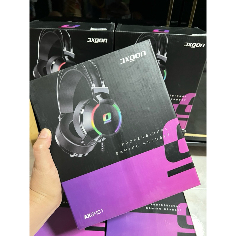 หูฟัง🎧 AXGON AXGH01 RGB Gaming Headset With Noise-Canceling Microphone